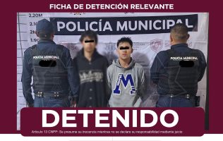 Detienen a 2 presuntos robacarros tras activarse botón de Chimalerta