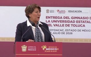 Entregan Delfina Gómez y Mario Delgado gimnasio de la UEVT
