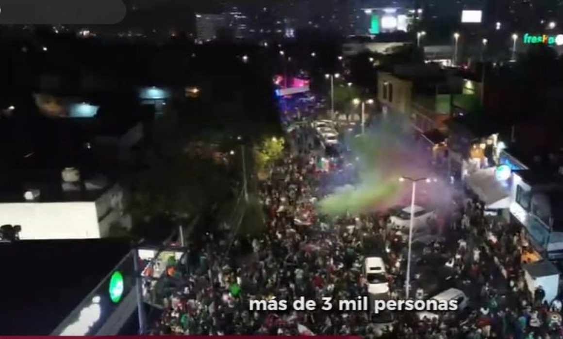 Festejan 3 mil personas triunfo de México en Naucalpan con saldo blanco
