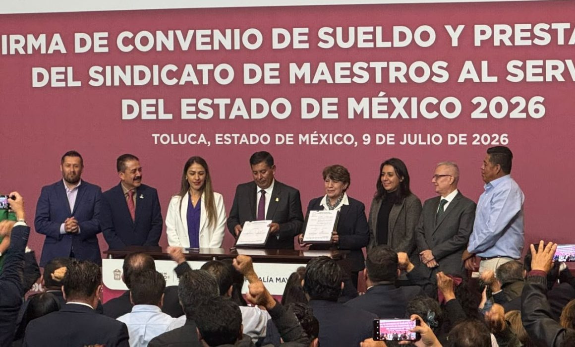 Firman GEM y SMSEM convenio salarial con mejoras para 105 mil docentes