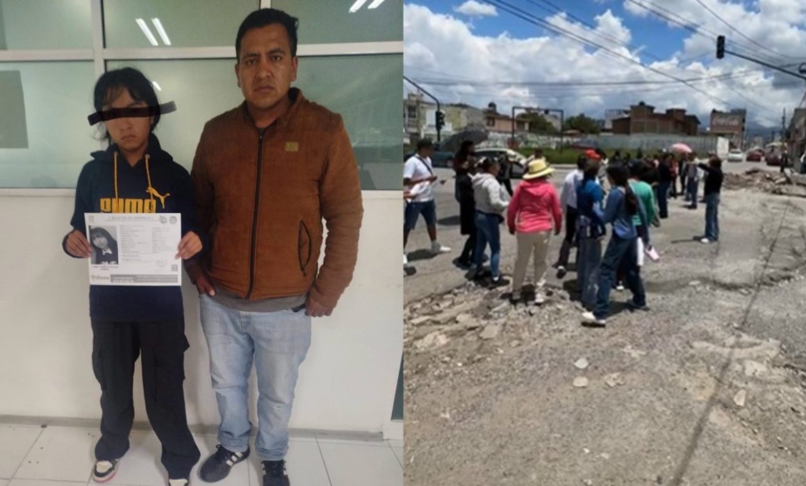 Frenan protesta por joven desaparecida en Almoloya; se hallada con vida