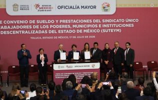 Gobierno del Edomex firma convenio con aumento global de 21% al SUTEYM