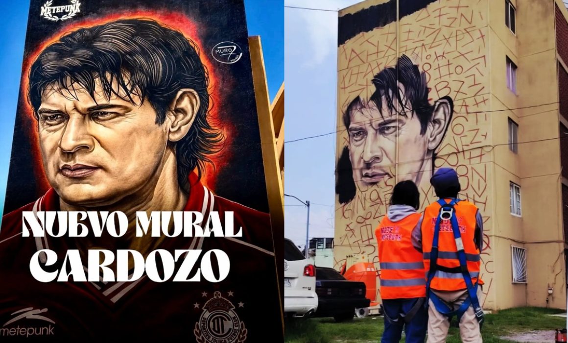 Honran con mural al exjugador de Toluca Saturnino Cardozo en Metepec