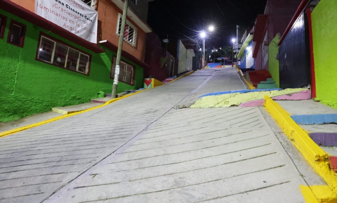 Ilumina Ecatepec Sendero Seguro en San Andrés de la Cañada