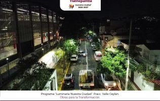 Ilumina Tlalnepantla calles de Valle Ceylán para fortalecer la seguridad