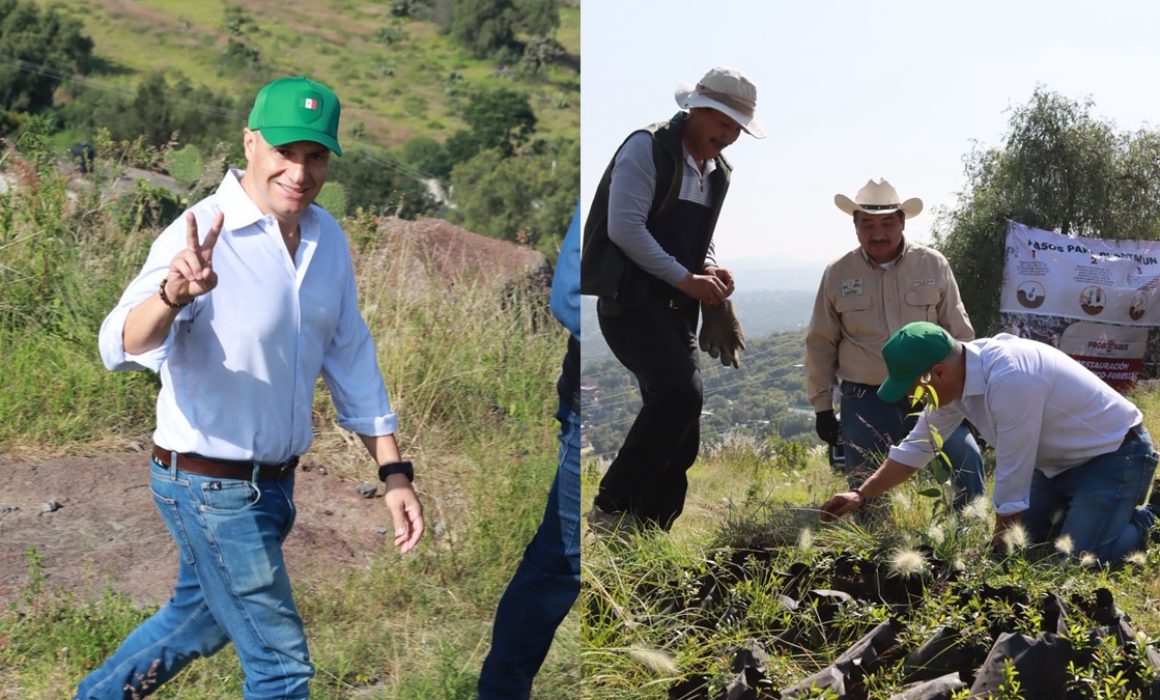 Impulsa Jesús Cuanalo jornada de reforestación con maguey en Texcoco