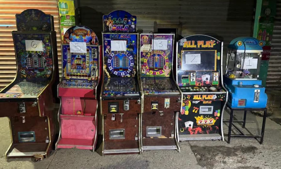 Intensifican decomiso de tragamonedas ilegales en el Estado de México