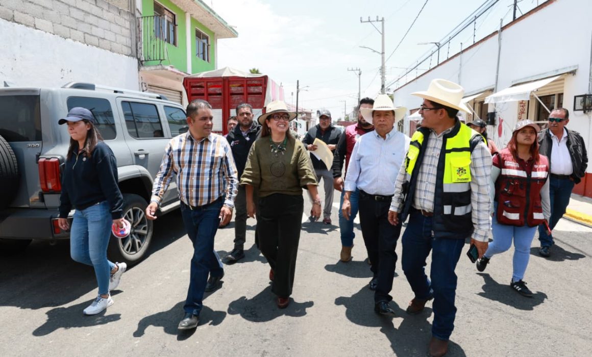 Modernizan el centro de Chiconautla con rehabilitación urbana
