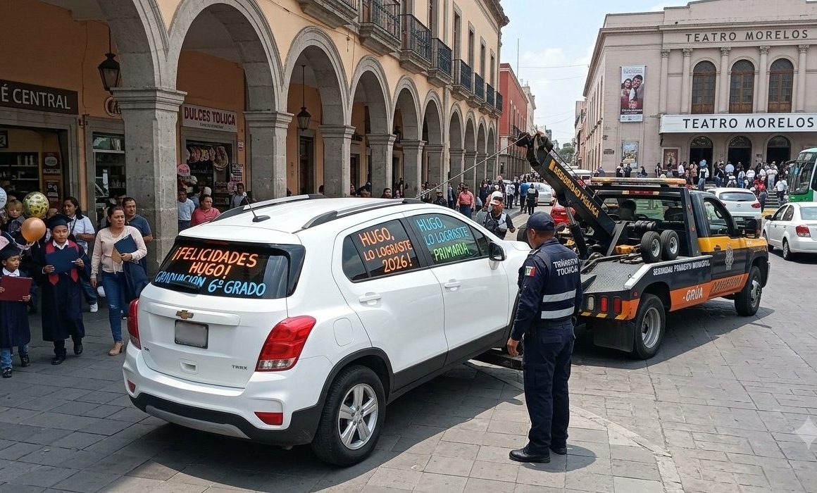Paga caro llegar a graduación de su hijo; grúa se lleva su camioneta