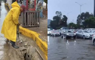 Provoca lluvia inundaciones y afectaciones viales en La México-Texcoco