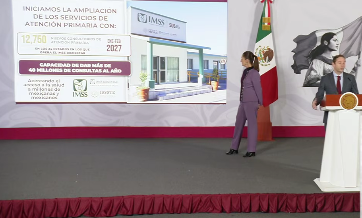 Anuncia Sheinbaum 12 mil nuevos consultorios de atención médica primaria