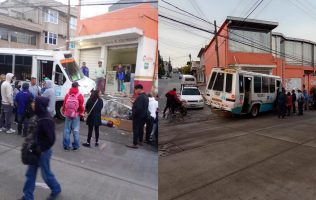Arrasa microbús con puesto de tamales y lechería en La Paz