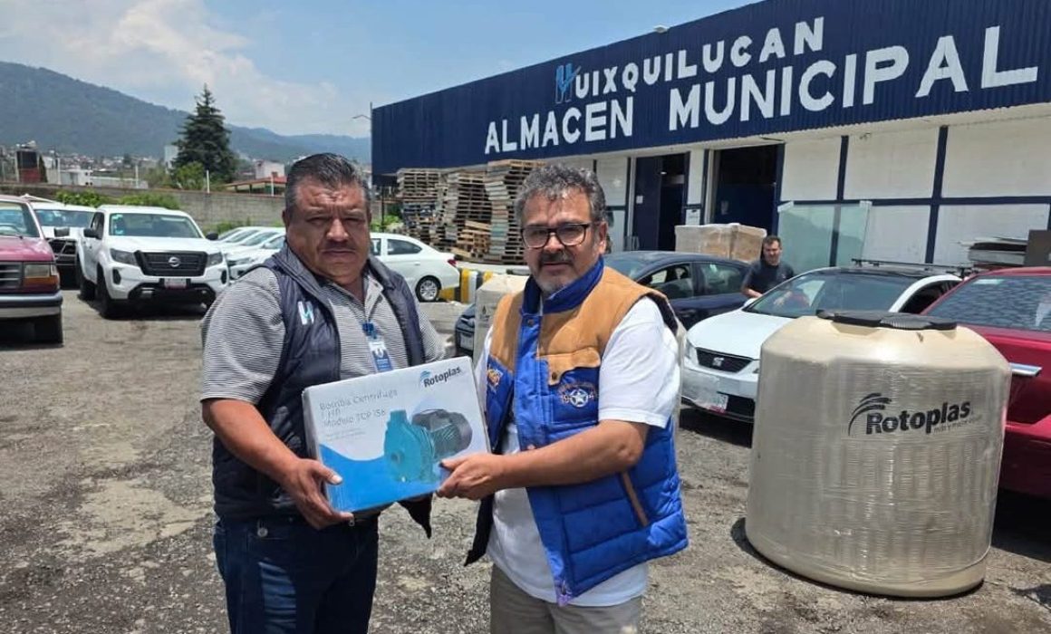 Entrega Huixquilucan tinacos y cisternas para ampliar el acceso al agua