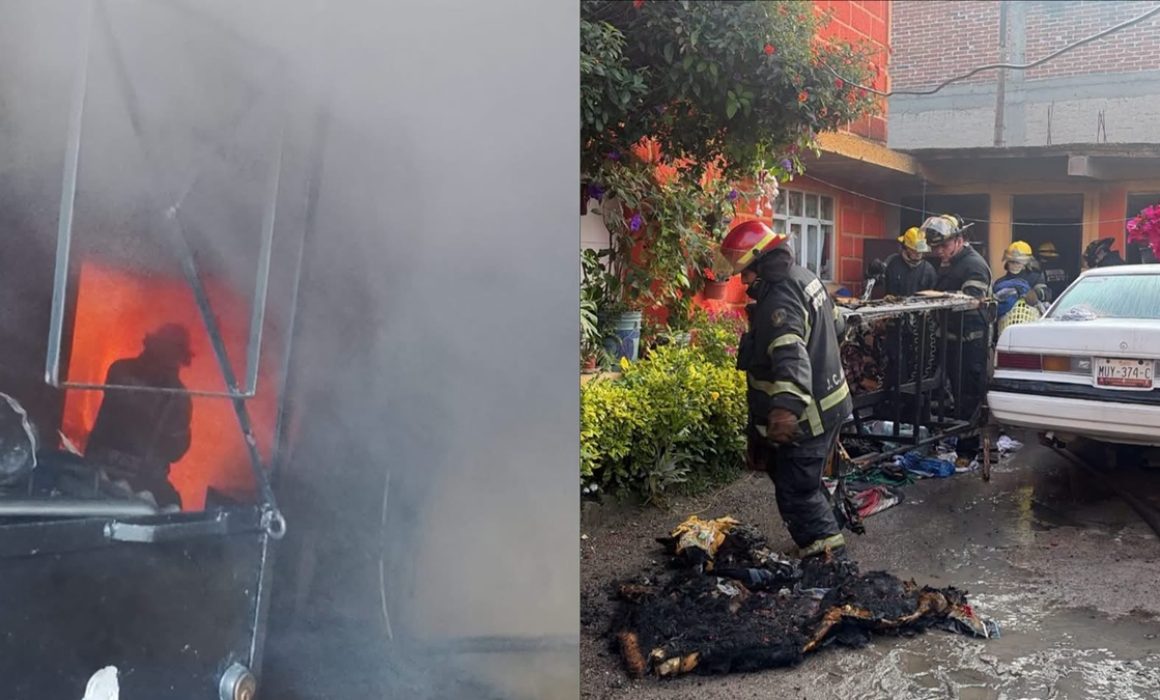 Evitan tragedia tras incendio en una vivienda de Atizapán de Zaragoza