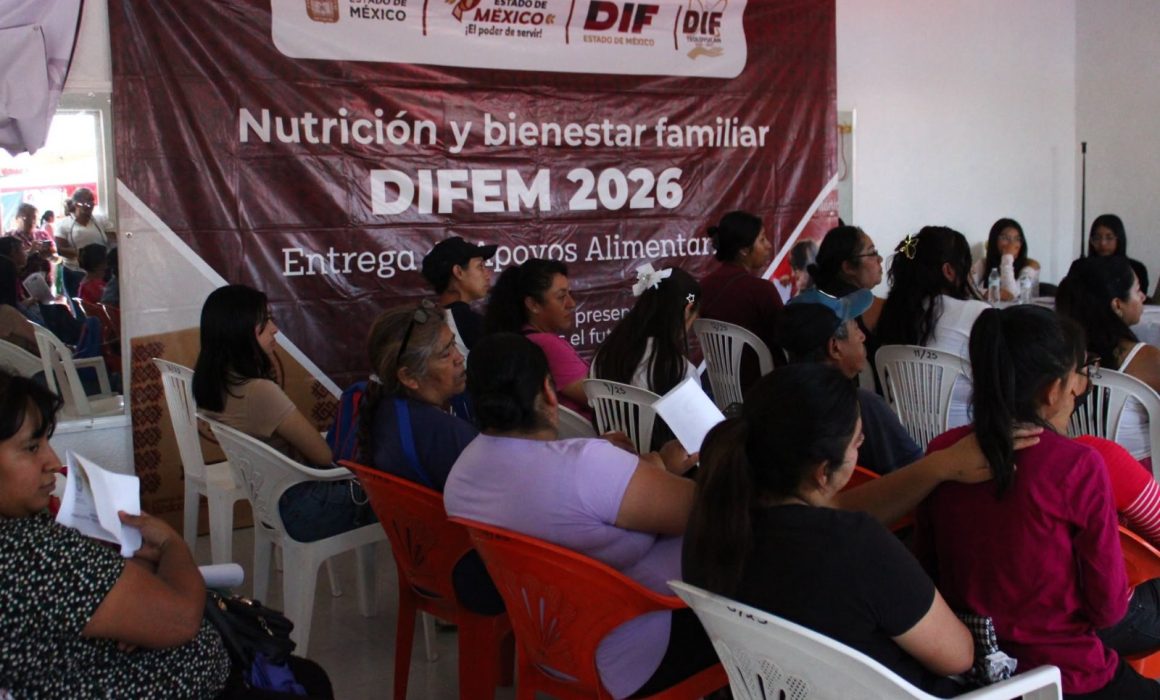 Fortalecen nutrición de familias en Teoloyucan con apoyo del DIF Estatal