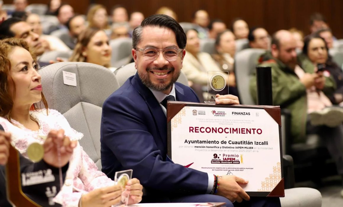 Recibe Cuautitlán Izcalli dos reconocimientos del IAPEM