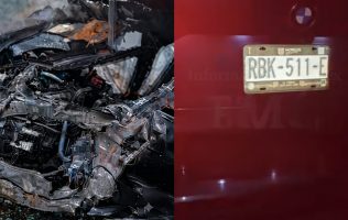 Registran fuerte accidente en la México-Toluca; se estrella un BMW
