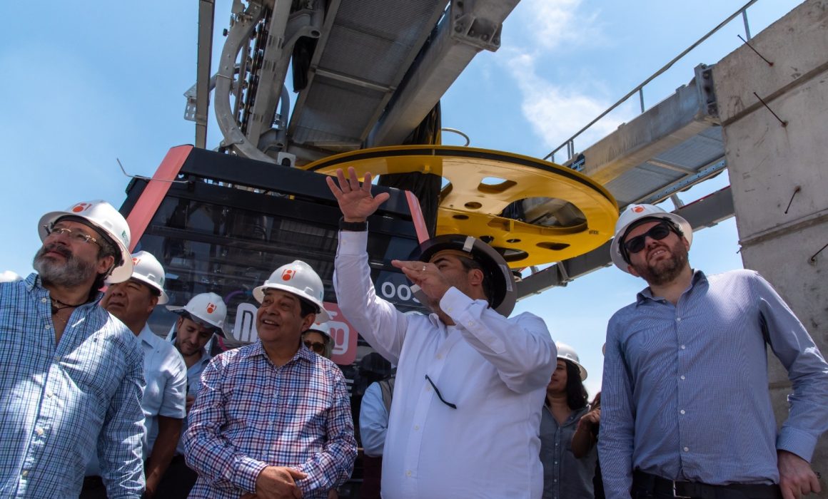 Reporta Semov avance de 71.4% en Línea 3 del Mexicable en Naucalpan