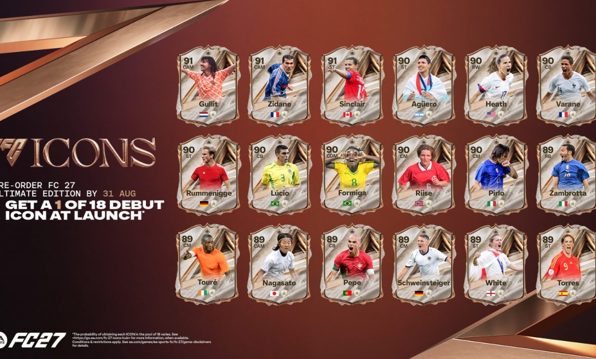 Reúne EA Sports FC 27 a Agüero, Sinclair y nuevas leyendas