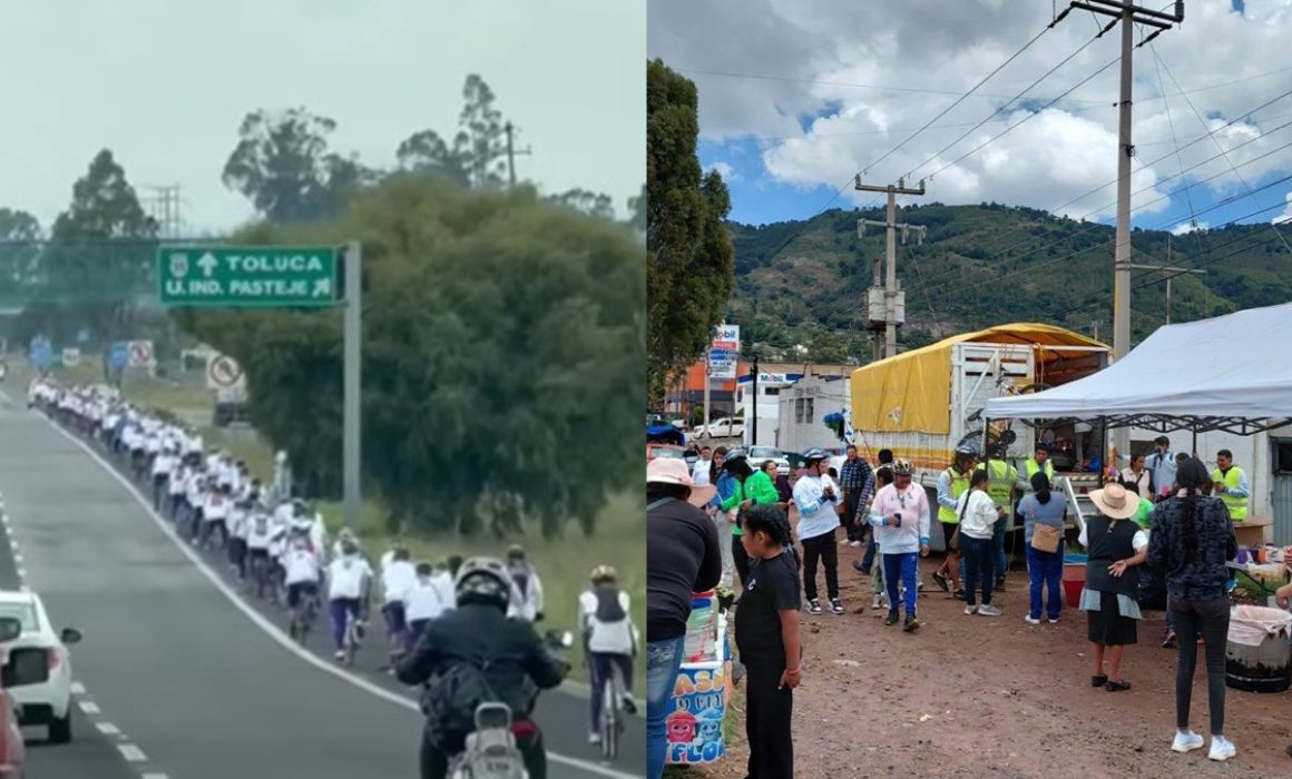 Saturan peregrinos la Toluca-Atlacomulco rumbo a San Juan de los Lagos