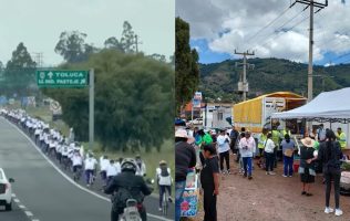 Saturan peregrinos la Toluca-Atlacomulco rumbo a San Juan de los Lagos