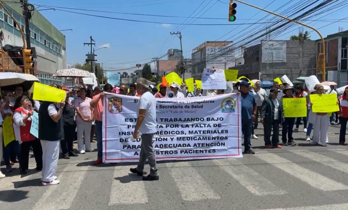 Se extiende protesta de trabajadores de IMSS-Bienestar por falta de pago