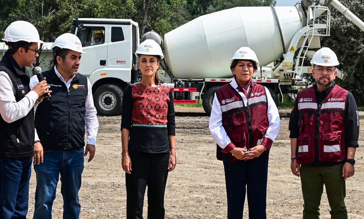 Supervisan obras en Lago de Guadalupe para reforzar el abasto de agua