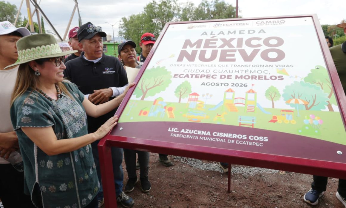 Transforma Azucena Cisneros tiradero en parque lineal de Ecatepec