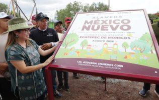 Transforma Azucena Cisneros tiradero en parque lineal de Ecatepec