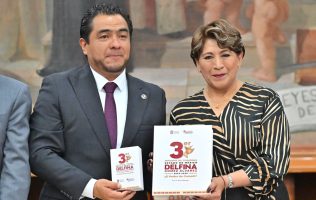 Acude Delfina Gómez al Congreso para dar su Tercer Informe de Gobierno