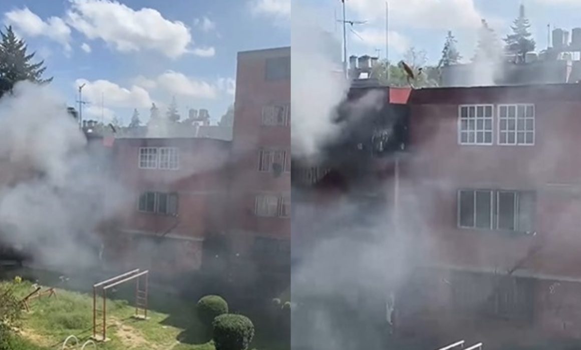 Arden muebles dentro de apartamento; bomberos de Izcalli sofocan fuego