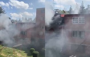 Arden muebles dentro de apartamento; bomberos de Izcalli sofocan fuego