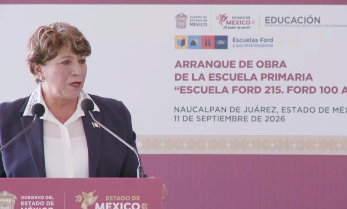 Arranca Delfina Gómez y Ford edificación de nuevo plantel en Naucalpan