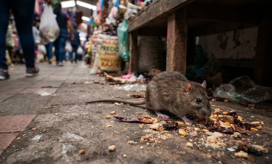 Invade plaga de ratas pasillos del Mercado Juárez en Toluca 1