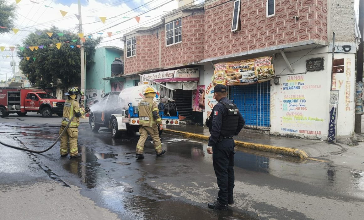 Moviliza fuga en pipa de gas a cuerpos de emergencia de Chimalhuacán