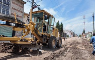 Obligan amenazas al gobierno Teoloyucan a trabajar en Av. Zumpango