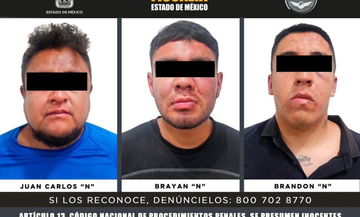 Vinculan a 3 por homicidio, extorsión y herir a policía en Ecatepec