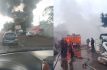 Combaten fuerte incendio en predio de San Mateo Xoloc, Tepotzotlán