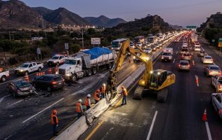 Continúan labores tras choque que dejó dos muertos en la México-Puebla