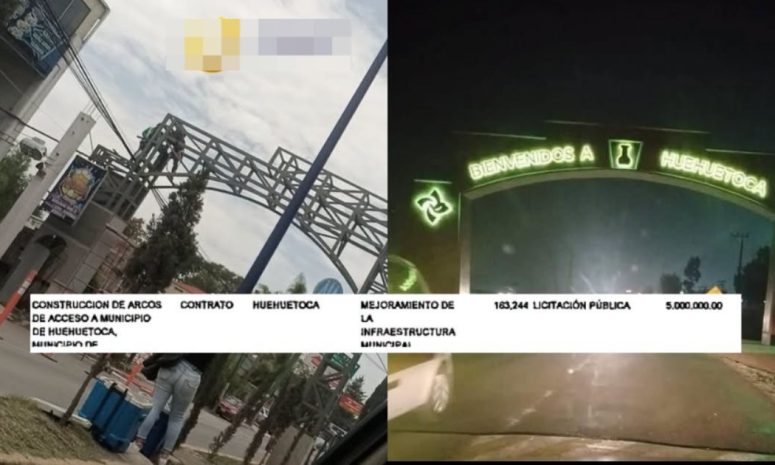 Derrocha Huehuetoca 5 mdp en arcos pese a calles dañadas y falta de agua