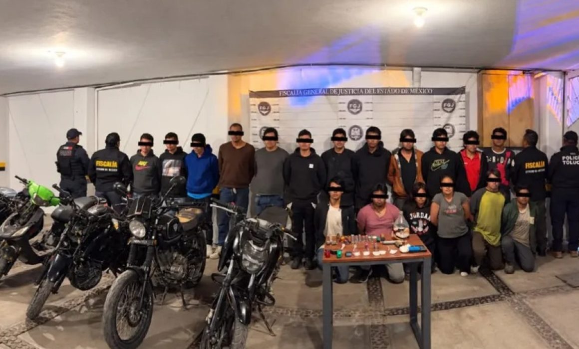 Desarticulan red de 'motorratones' en Toluca; hay 18 detenidos