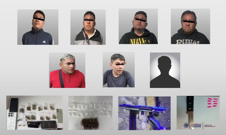 Detienen a 14 por presunta posesión de armas y droga en Neza