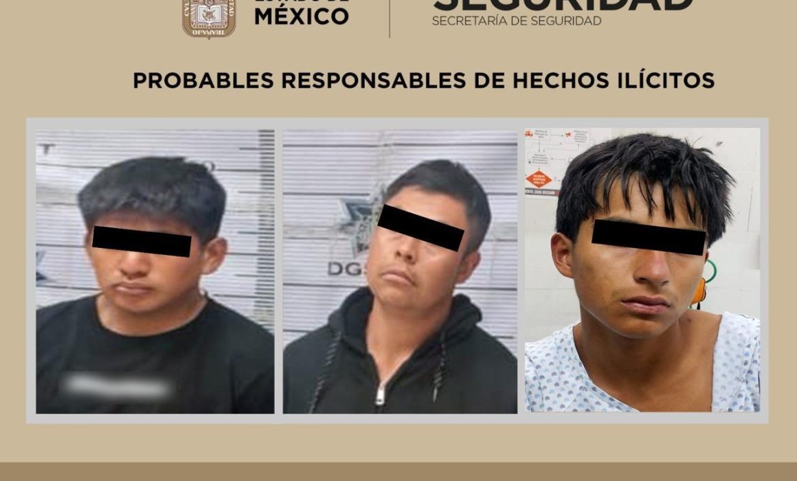 Detienen a 3 tras ataque armado contra policías en Texcoco
