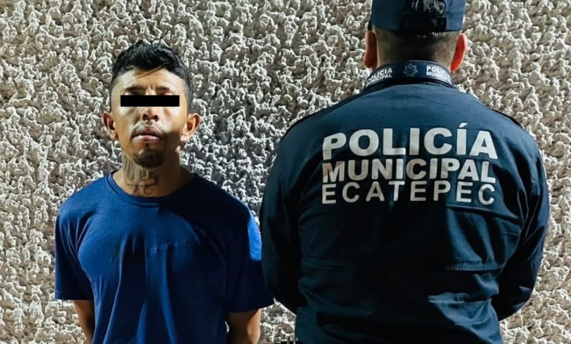 Detienen a sujeto acusado de atacar con cuchillo a su pareja en Ecatepec
