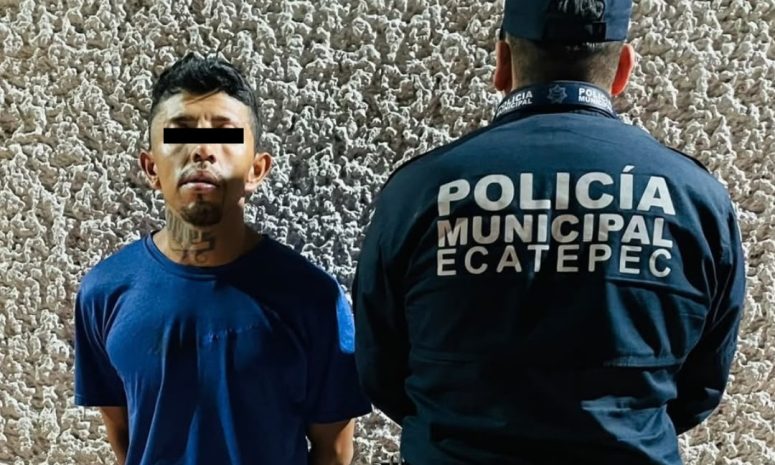 Detienen a sujeto acusado de atacar con cuchillo a su pareja en Ecatepec