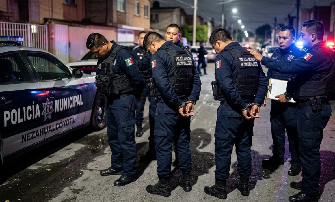 Detienen fuerzas federales a tres policías municipales de Nezahualcóyotl