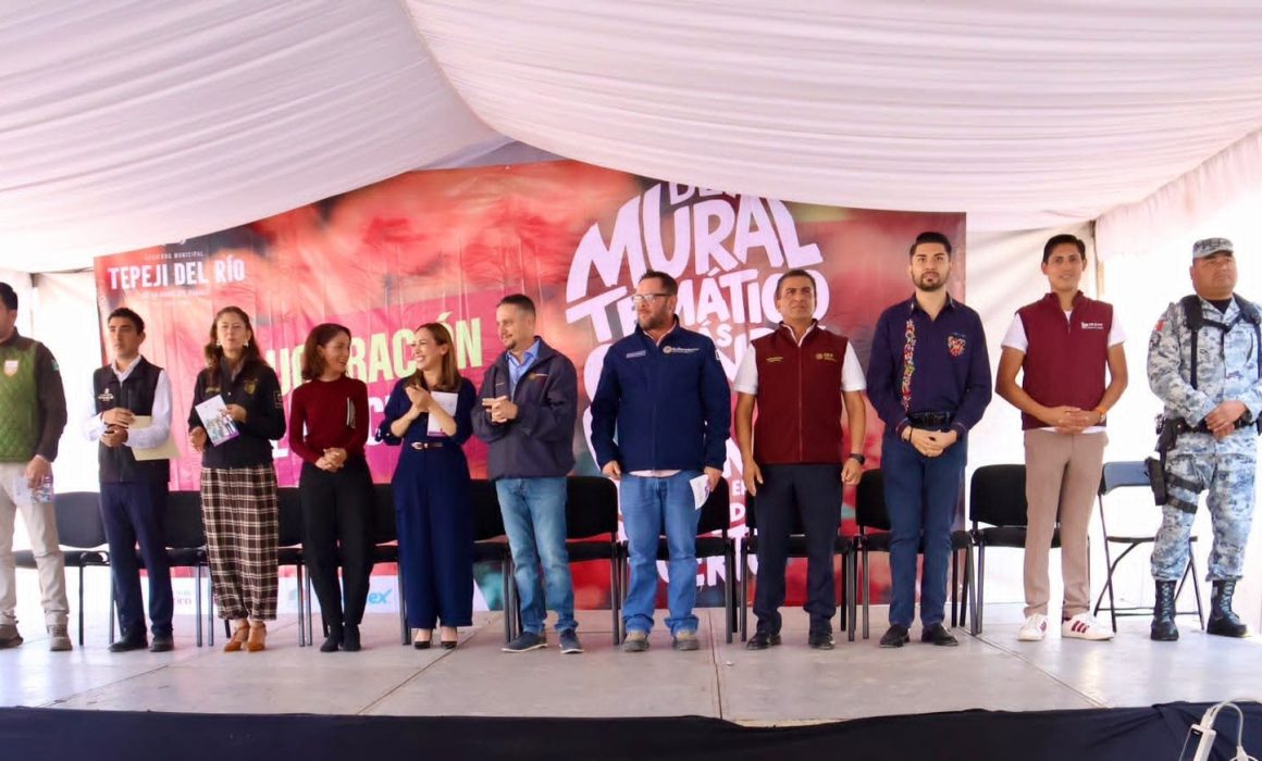 Inauguran mural de Día de Muertos en Tepeji del Río