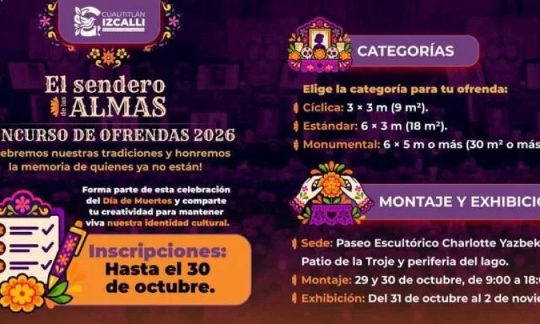 Llena Cuautitlán Izcalli de color y tradición con concurso de ofrendas