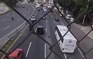 Persigue autobús a camión tras choque en la México-Pachuca