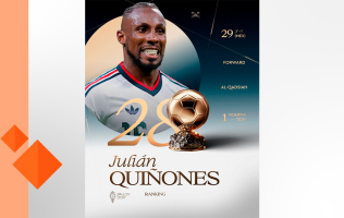 Queda Julián Quiñones en el lugar 28 del Balón de Oro